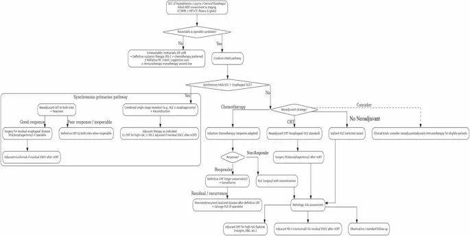 Pharyngolaryngoesophagectomie en neoadjuvante systemische therapie bij gevorderde hoofd-hals- en oesofaguscarcinoom