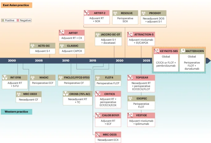 Integratie van immuuntherapie en ctDNA-stratificatie hervormt perioperatieve behandeling van gastro-oesofageaal adenocarcinoom